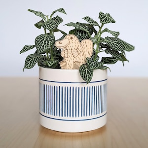 Birch Platypus Plant Stake: Quirky Indoor Plant Accessory