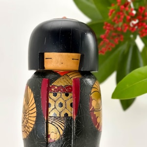 Vintage Inosuke Kobayashi Kokeshi Doll, 14" Tall image 1