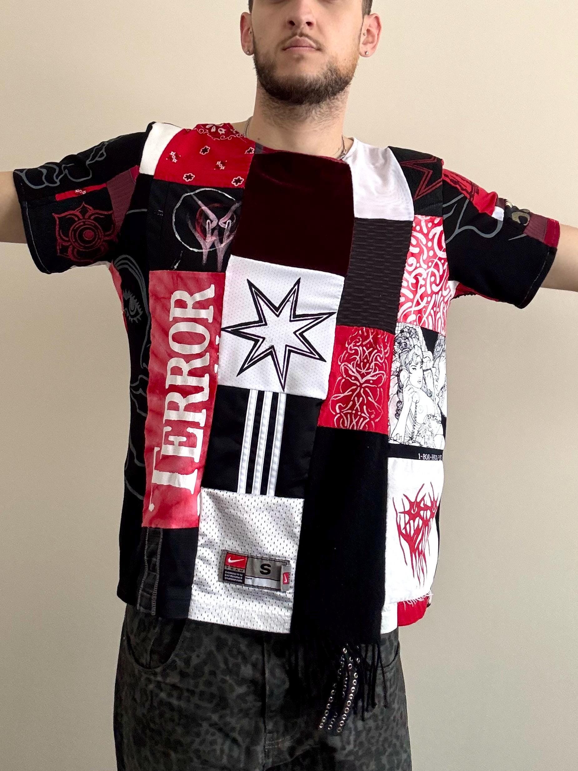 1 of 1 Red Terror Patchwork Tshirt