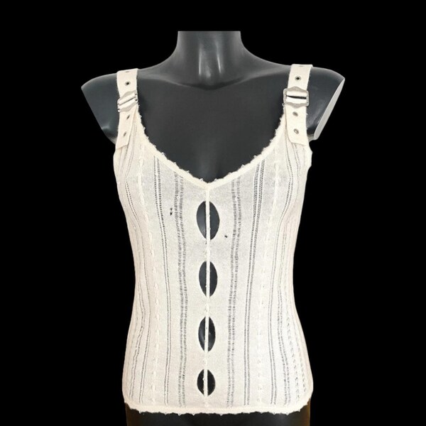 vintage Christian Dior by John Galliano knitted buckle top