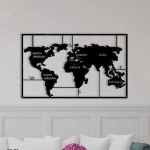Metall Weltkarte,Metall Wandkunst,Wohnzimmer deko,Einweihungsgeschenk,Geschenk geburt,Metall Wanddeko,Einzigartiges geschenk,Ostern deko