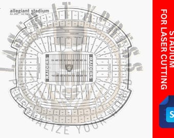 Raiders Allegiant Layered Stadion - Digitale SVG