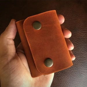 Cartera de cuero delgada, Cartera de cuero minimalista, Cartera de cuero, Cartera unisex, Cartera para tarjetas de crédito, Cartera para hombres, Cartera para mujeres