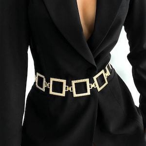 Gold Chain Belt | Vintage Adjustable Waist Belt for Women | Gold Body Chain, chain belt , gift for him , birthday gift, Women&#39;s Waist Chain