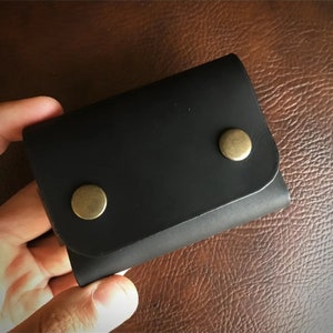 Cartera de cuero delgada, Cartera de cuero minimalista, Cartera de cuero, Cartera unisex, Cartera para tarjetas de crédito, Cartera para hombres, Cartera para mujeres