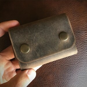 Cartera de cuero delgada, Cartera de cuero minimalista, Cartera de cuero, Cartera unisex, Cartera para tarjetas de crédito, Cartera para hombres, Cartera para mujeres