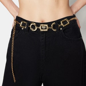 Gold Chain Belt | Vintage Adjustable Waist Belt for Women | Gold Body Chain, chain belt , gift for him , birthday gift, Women&#39;s Waist Chain