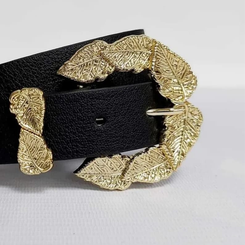 Gabriele Belt Black w/Antique Gold Buckle main image 0