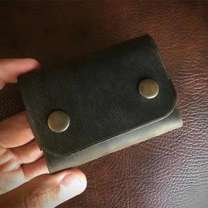 Cartera de cuero delgada, Cartera de cuero minimalista, Cartera de cuero, Cartera unisex, Cartera para tarjetas de crédito, Cartera para hombres, Cartera para mujeres