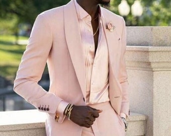 PINK PREMIUM SUIT - Men Wedding Suit - Suit For Groom - Gift For Men - Men Formal Suit - Men Prom Suit - Slim Fit Suit - Men Elegant Suit