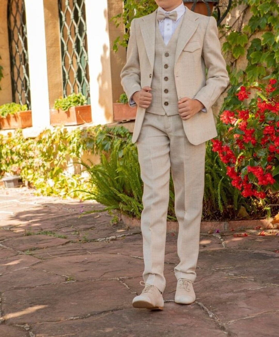 Kid's Linen Suit Elegant Linen Suit Linen Kid Wedding Party Suit Suit