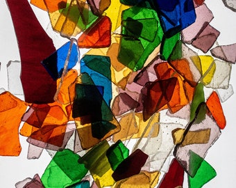 4 Kg (ca) Mosaik-Farbglasreste (TRANSPARENT), Buntglas, Bruchglas, kreatives Glas, Glas gestalten, Mosaik, Farbglasreste, Farbglasbruch