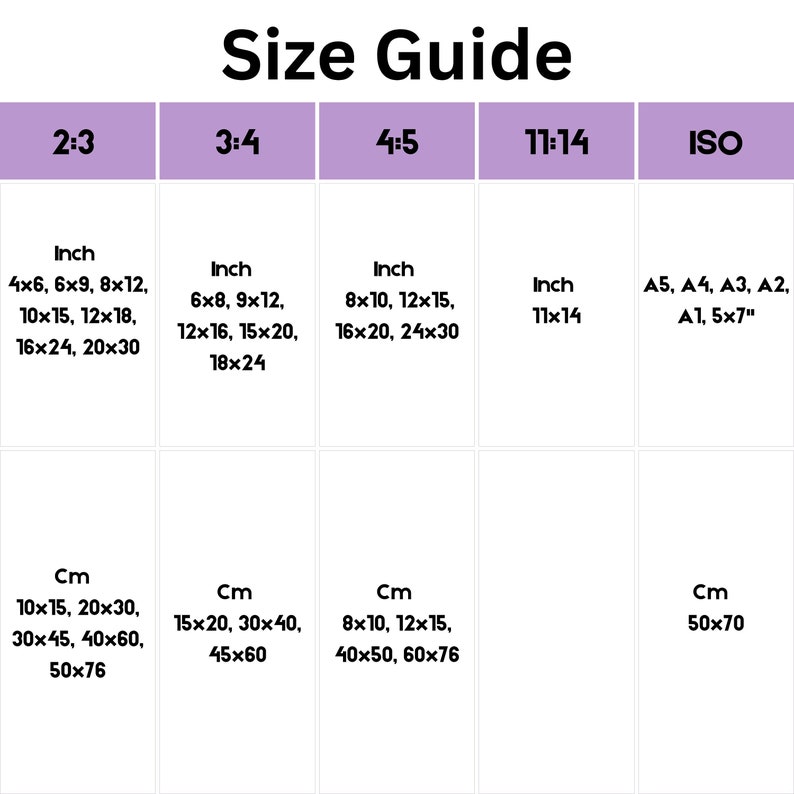 size guide