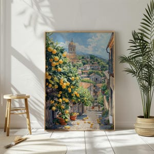Aquarell Italien Sizilien Stadt Druck Wand Kunst Reise Poster, Sizilien Druck Geschenk Reise Poster, italienische Wandkunst