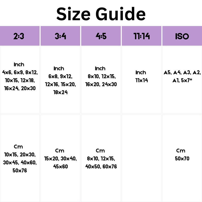 size guide