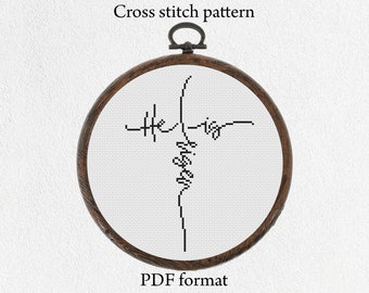 Er ist auferstanden Kreuzstichmuster, religiöses Bibeldesign (PDF-Muster)