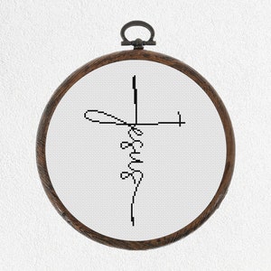 Jesus cross stitch pattern PDF, Religious cross stitch design, Bible cross stitch picture, Christian cross stitch pattern modern