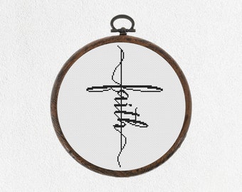 Faith Cross Stitch Pattern, Religious Bible Design (PDF Pattern)