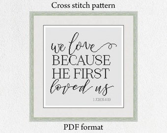 Religious Bible Verse Cross Stitch Pattern (PDF)