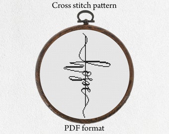 Hope Cross Stitch Pattern, Religious Bible Design (PDF)