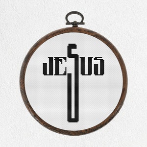 Jesus cross stitch pattern modern, Bible verse cross stitch, Religious cross stitch picture, Christian cross stitch