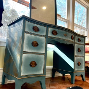 Painted Vintage Vanity/Desk - LUCIA