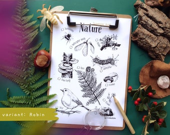 Nature Scavenger Hunt: Outdoor Activity for Kids (Printable)