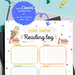 Reading Log for Kids | Summer Reading Challenge, Printable Book Chart