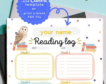 Reading Log for Kids | Summer Reading Challenge, Printable Book Chart