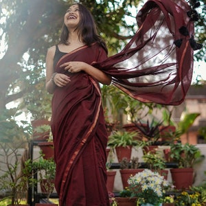 Pure Handloom mal cotton saree for Indian women traditional and ethnic wear