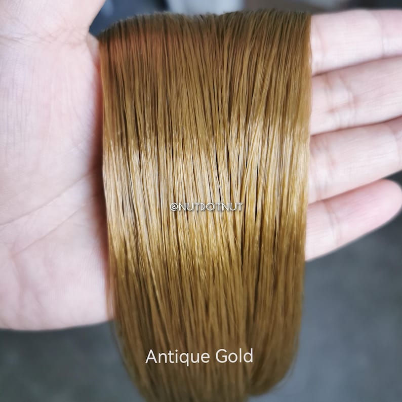 Saran Doll Hair for Custom Reroot (23" Long) Antique Gold