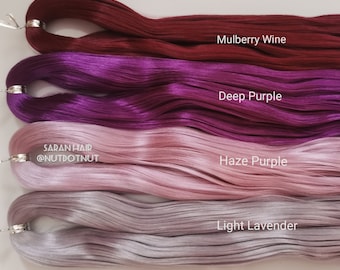 Saran Doll Hair for Custom Reroot (Bright Colours 1)