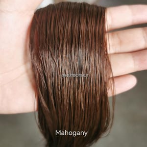 Saran Doll Hair for Custom Reroot (23" Long) Mahogany