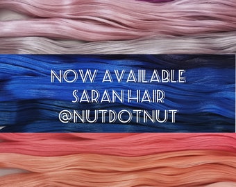 Saran Doll Hair for Custom Reroot (Bright Colours 2)
