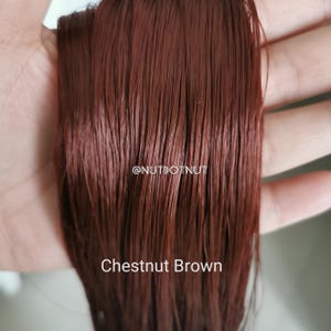 Saran Doll Hair for Custom Reroot (23" Long) Chestnut Brown