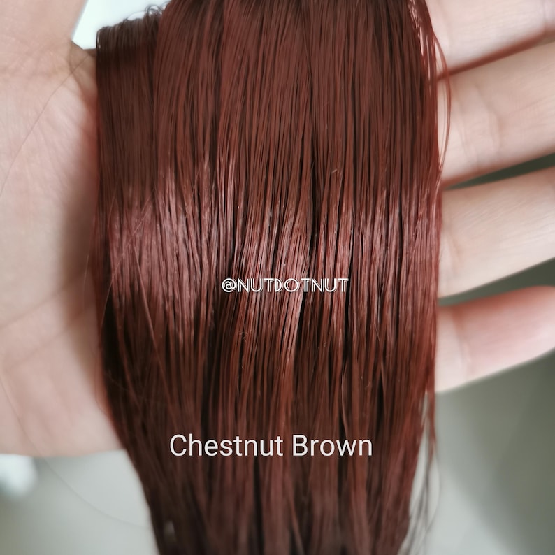 Saran Doll Hair for Custom Reroot (23" Long) Chestnut Brown