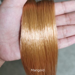 Saran Doll Hair for Custom Reroot (23" Long) Marigold