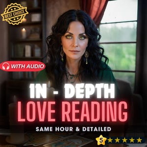 In-Depth Love Tarot Reading, Same Hour Psychic Reading, Soulmate & Twin Flame Insights, Detailed Love Reading, Relationship Future Reading