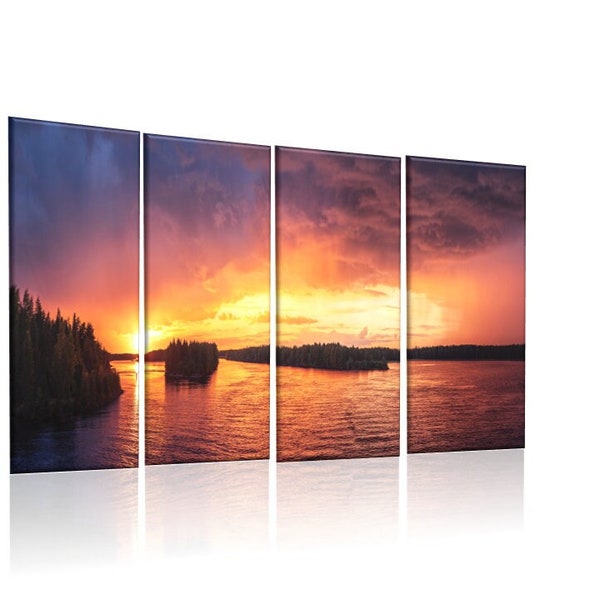 Instant Download Printable Vaala lake sunset, Finland  | Multi panel Print | Sunset Poster |  Poster Printable Art | Instant Download