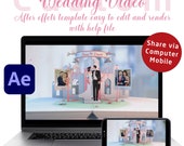 3D Wedding Video Invitation Template: Custom After Effects (Digital Download)