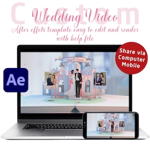 3d After Effects template wedding video invitation, video wedding invitation, video invitation indian custom, Custom Wedding Invite