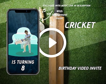 Personalized Cricket Player Birthday Invitation - Sports-themed Celebration Invite