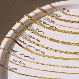 14K Gold Chain Necklace, Link Chain, Twist Chain, Snake Chain, Curb Chain, Rolo Chain, Any Chain Necklace for Women, Thin Chain Necklace