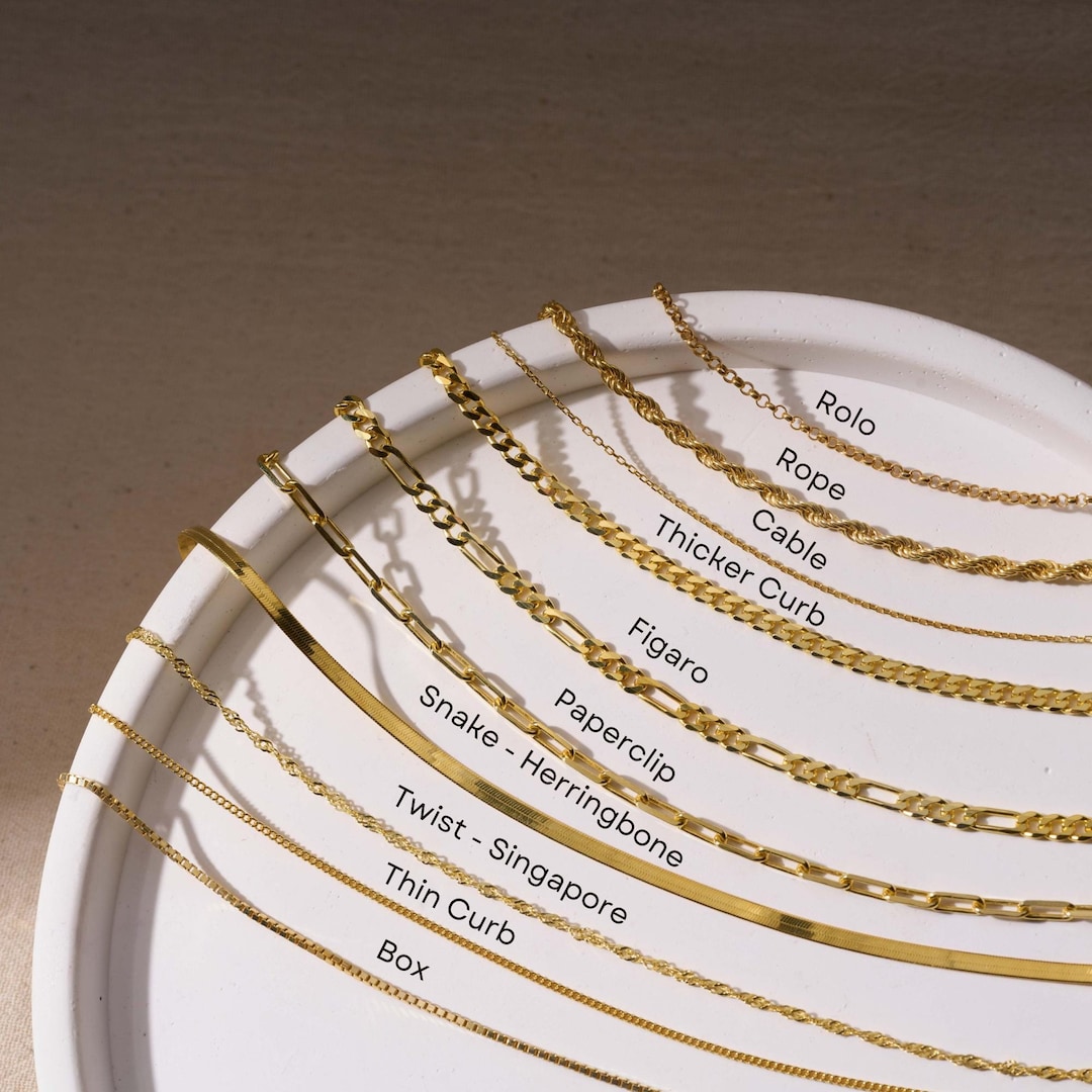 14K Gold Chain Necklace for Women Everyday Gold Minimalist Chain ...