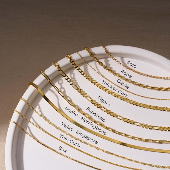14K Gold Chain Necklace for Women Everyday Gold Minimalist Chain Necklace 12 14 16 18 20 22 24 inch Chain Necklace Thin or Thick Chains