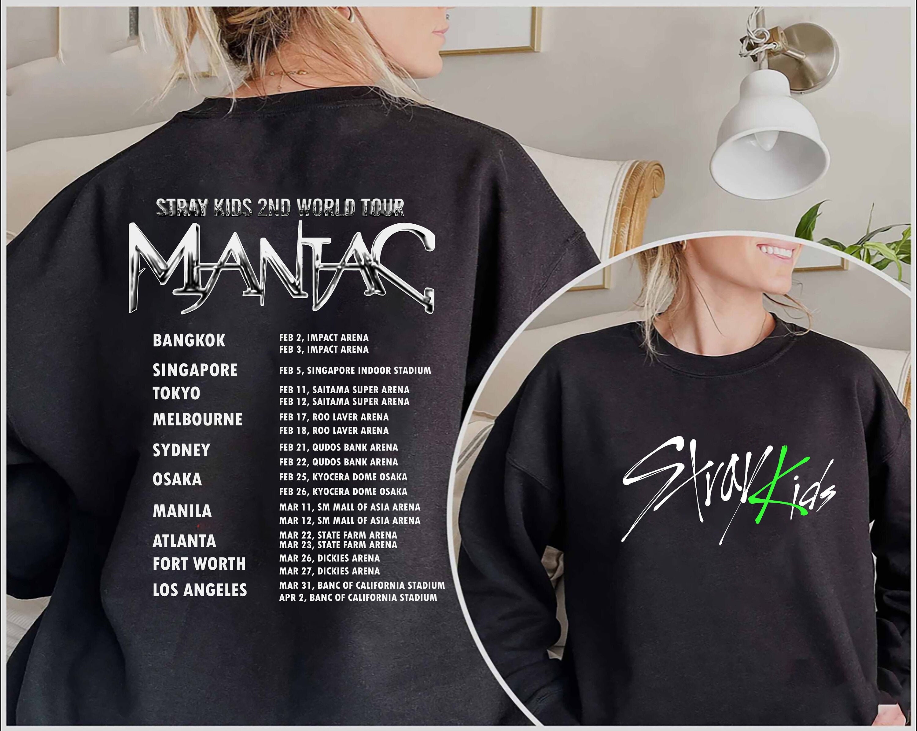 Maniac World Tour 2023 Shirt. Stray Kids World Tour Shirt. Stray Kids  Member Shirt sold by Isabel Oliveira | SKU 39619064 | 55% OFF Printerval