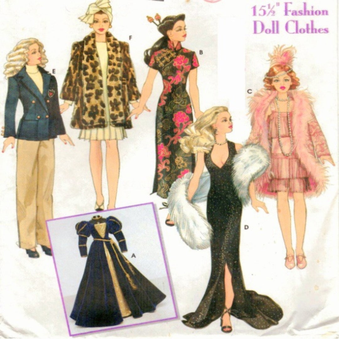 PDF Vintage Sewing Pattern for 15 1/2 Inch/39 Cm Dolls Such as Etsy