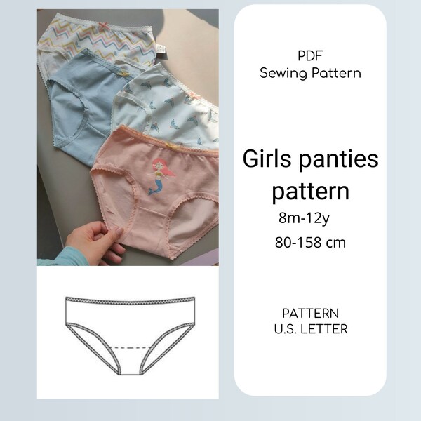 Girl Panties Pattern Etsy