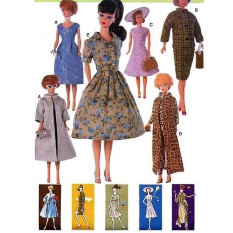 PDF Vintage Sewing Pattern for 12 Inch Dolls Such as Barbie Etsy