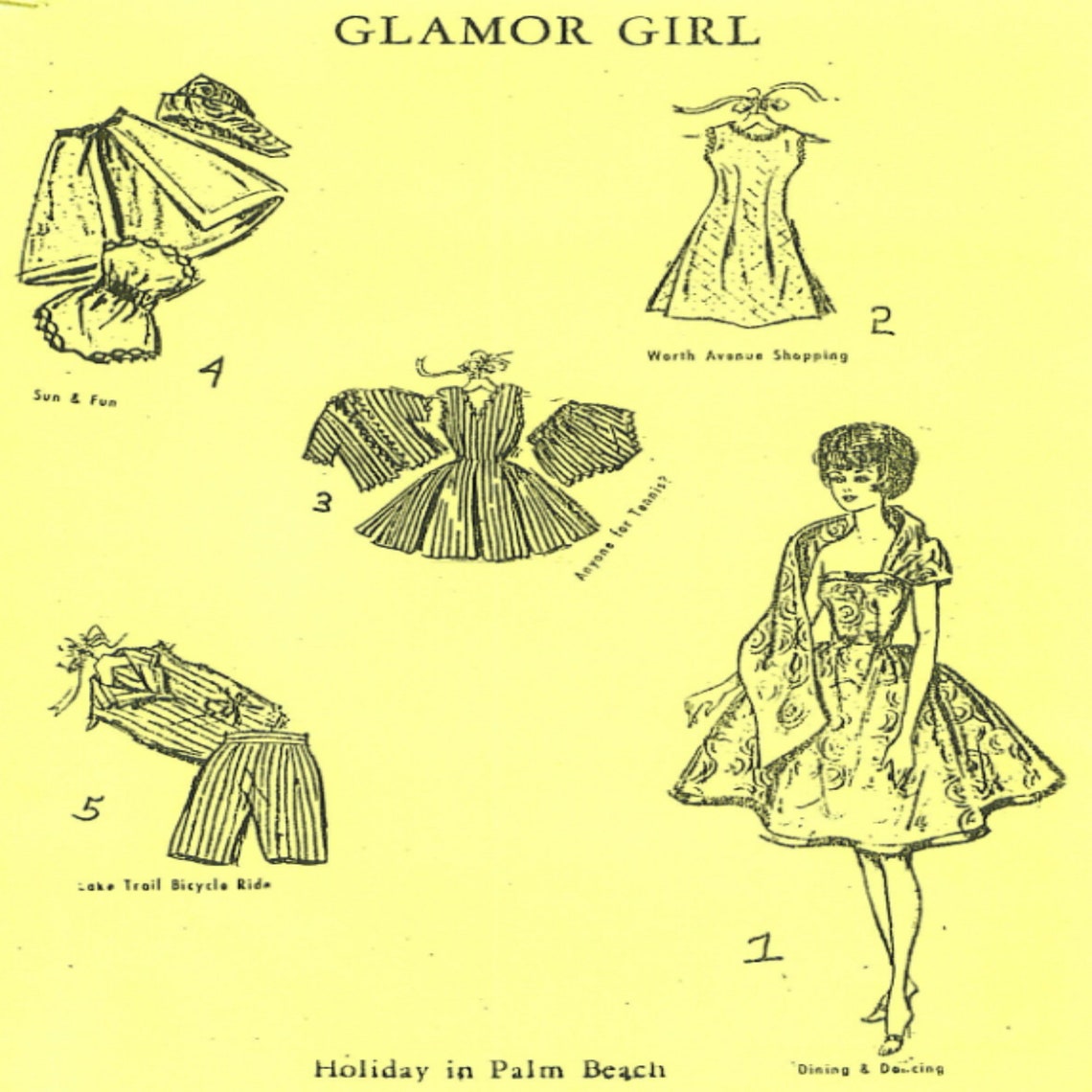 PDF Vintage Barbie Clothes Pattern 11 1/2 Glamour Girl - Etsy